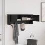 Perchero de pared con estante Roble Negro 80 x 20 x 30 cm en Estanterías | Comprar online en Foru.es