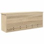 Perchero de pared con estante Roble Sonoma 80 x 20 x 30 cm en Estanterías | Comprar online en Foru.es