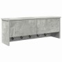 Perchero de pared con estante Gris Concreto 80 x 20 x 30 cm en Estanterías | Comprar online en Foru.es
