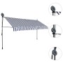 Toldo manual retráctil con LED azul y blanco 400 cm en Toldos | Comprar online en Foru.es