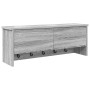 Perchero de pared con estante Gris Sonoma 80 x 20 x 30 cm en Estanterías | Comprar online en Foru.es