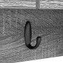 Perchero de pared con estante Gris Sonoma 80 x 20 x 30 cm en Estanterías | Comprar online en Foru.es