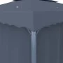Cenador con cortina y tira de luces aluminio antracita 3x3 m de vidaXL, Carpas y cenadores - Ref: Foro24-3070347, Precio: 525...