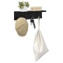 Perchero de pared Roble Negro 40 x 10,5 x 10,5 cm en Estanterías | Comprar online en Foru.es