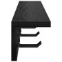 Perchero de pared Roble Negro 40 x 10,5 x 10,5 cm en Estanterías | Comprar online en Foru.es