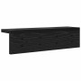 Perchero de pared Roble Negro 40 x 10,5 x 10,5 cm en Estanterías | Comprar online en Foru.es