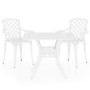 Mesa y sillas de bistró 3 piezas aluminio fundido blanco de vidaXL, Conjuntos de jardín - Ref: Foro24-3070588, Precio: 507,05...