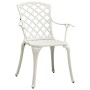 Mesa y sillas de bistró 3 piezas aluminio fundido blanco de vidaXL, Conjuntos de jardín - Ref: Foro24-3070588, Precio: 507,05...