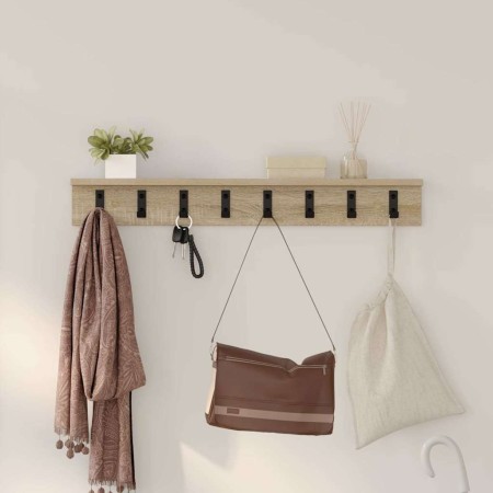 Perchero de pared Roble Sonoma 80 x 10,5 x 10,5 cm en Estanterías | Comprar online en Foru.es