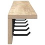 Perchero de pared Roble Sonoma 80 x 10,5 x 10,5 cm en Estanterías | Comprar online en Foru.es