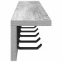 Perchero de pared Gris Sonoma 80 x 10,5 x 10,5 cm en Estanterías | Comprar online en Foru.es