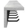 Perchero de pared Gris Concreto 100 x 10,5 x 10,5 cm en Estanterías | Comprar online en Foru.es