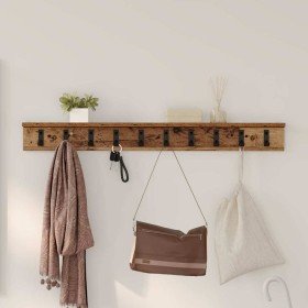 Perchero de pared Madera vieja 100 x 10,5 x 10,5 cm en Estanterías | Comprar online en Foru.es