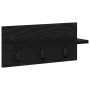 Perchero de pared Roble Negro 40 x 10,5 x 18 cm en Estanterías | Comprar online en Foru.es