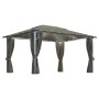 Cenador con cortina y tira de luz LED aluminio taupé 400x300cm de vidaXL, Carpas y cenadores - Ref: Foro24-3070337, Precio: 4...