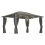 Cenador con cortina y tira de luz LED aluminio taupé 400x300cm de vidaXL, Carpas y cenadores - Ref: Foro24-3070337, Precio: 5...