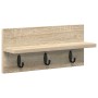 Perchero de pared Roble Sonoma 40 x 10,5 x 18 cm en Estanterías | Comprar online en Foru.es