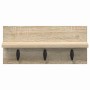Perchero de pared Roble Sonoma 40 x 10,5 x 18 cm en Estanterías | Comprar online en Foru.es