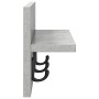 Perchero de pared Gris Concreto 40 x 10,5 x 18 cm en Estanterías | Comprar online en Foru.es