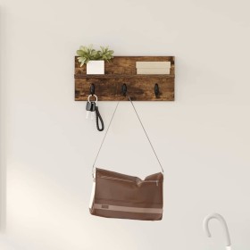 Perchero de pared Roble ahumado 40 x 10,5 x 18 cm en Estanterías | Comprar online en Foru.es