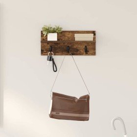 Perchero de pared Roble ahumado 40 x 10,5 x 18 cm en Estanterías | Comprar online en Foru.es