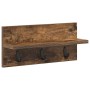 Perchero de pared Roble ahumado 40 x 10,5 x 18 cm en Estanterías | Comprar online en Foru.es