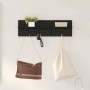 Perchero de pared Roble Negro 60 x 10,5 x 18 cm en Estanterías | Comprar online en Foru.es