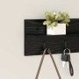 Perchero de pared Roble Negro 60 x 10,5 x 18 cm en Estanterías | Comprar online en Foru.es