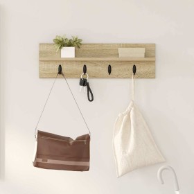 Perchero de pared Roble Sonoma 60 x 10,5 x 18 cm en Estanterías | Comprar online en Foru.es