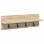Perchero de pared Roble Sonoma 60 x 10,5 x 18 cm en Estanterías | Comprar online en Foru.es