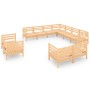 Juego de muebles de jardín 11 piezas madera maciza de pino de vidaXL, Conjuntos de jardín - Ref: Foro24-3083214, Precio: 545,...