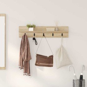 Perchero de pared Roble Sonoma 80 x 10,5 x 18 cm en Estanterías | Comprar online en Foru.es