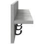 Perchero de pared Gris Concreto 80 x 10,5 x 18 cm en Estanterías | Comprar online en Foru.es