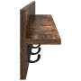 Perchero de pared Roble ahumado 100 x 10,5 x 18 cm en Estanterías | Comprar online en Foru.es