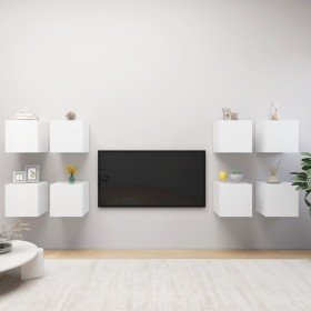 Muebles de pared para TV 8 uds blanco 30,5x30x30 cm en Muebles TV | Comprar online en Foru.es