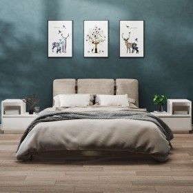 Mesitas de noche 2 uds madera maciza de pino blanco 60x34x51 cm de vidaXL, Mesitas de noche - Ref: Foro24-814377, Precio: 109...