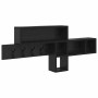 Perchero de pared con estante Roble Negro 100 x 12 x 43,5 cm en Estanterías | Comprar online en Foru.es