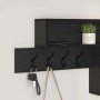 Perchero de pared con estante Roble Negro 100 x 12 x 43,5 cm en Estanterías | Comprar online en Foru.es