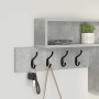 Perchero de pared con estante Gris Concreto 100 x 12 x 43,5 cm en Estanterías | Comprar online en Foru.es