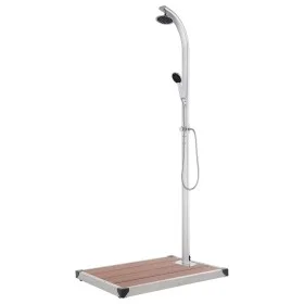 Ducha de jardín con base marrón 220 cm aluminio de vidaXL, Accesorios para piscinas y spa - Ref: Foro24-3070781, Precio: 269,...