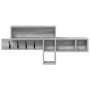 Perchero de pared con estante Gris Sonoma 100 x 12 x 43,5 cm en Estanterías | Comprar online en Foru.es