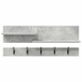 Perchero de pared con estante Gris Concreto 90 x 15 x 36 cm en Estanterías | Comprar online en Foru.es