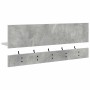 Perchero de pared con estante Gris Concreto 90 x 15 x 36 cm en Estanterías | Comprar online en Foru.es