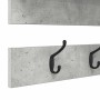 Perchero de pared con estante Gris Concreto 90 x 15 x 36 cm en Estanterías | Comprar online en Foru.es