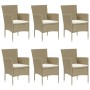 Juego de comedor de jardín 7 piezas ratán sintético beige de vidaXL, Conjuntos de jardín - Ref: Foro24-3070753, Precio: 667,9...