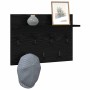 Perchero de pared con estante Roble Negro 60 x 40 x 12 cm en Estanterías | Comprar online en Foru.es