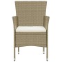 Juego de comedor de jardín 7 piezas ratán sintético beige de vidaXL, Conjuntos de jardín - Ref: Foro24-3070753, Precio: 667,9...