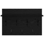 Perchero de pared con estante Roble Negro 60 x 40 x 12 cm en Estanterías | Comprar online en Foru.es