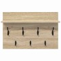 Perchero de pared con estante Roble Sonoma 60 x 40 x 12 cm en Estanterías | Comprar online en Foru.es