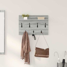 Perchero de pared con estante Gris Sonoma 60 x 40 x 12 cm en Estanterías | Comprar online en Foru.es